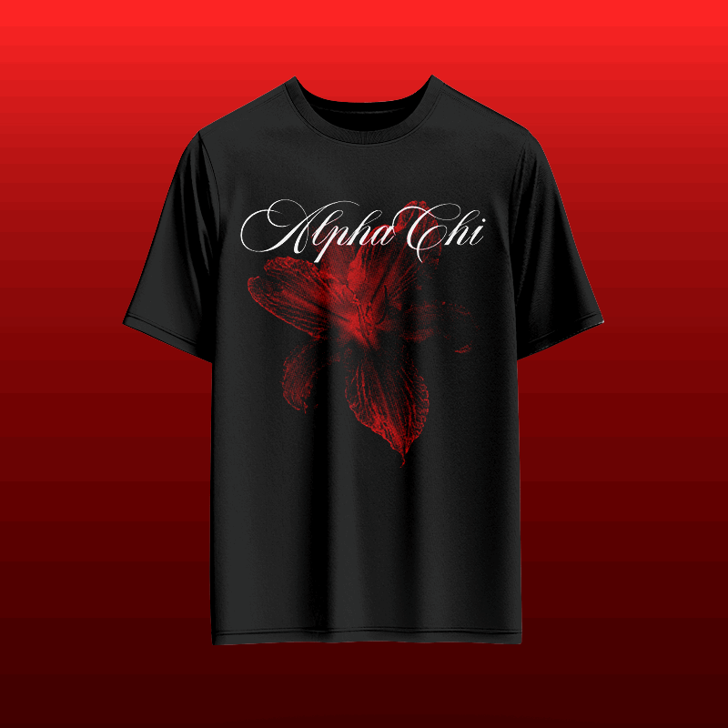Alpha Chi Floral Tee Cotton T-Shirt
