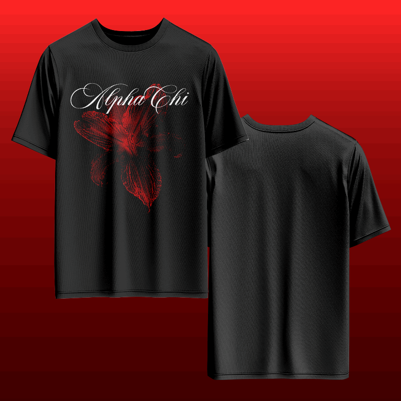 Alpha Chi Floral Tee Cotton T-Shirt