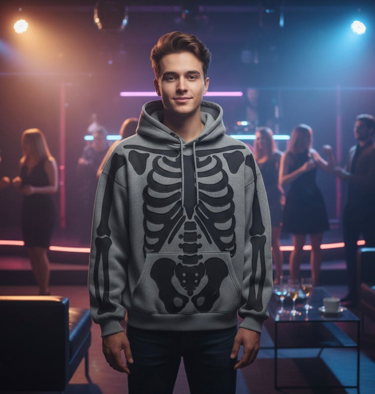 The X-Ray" Skeleton Cotton Hoodie