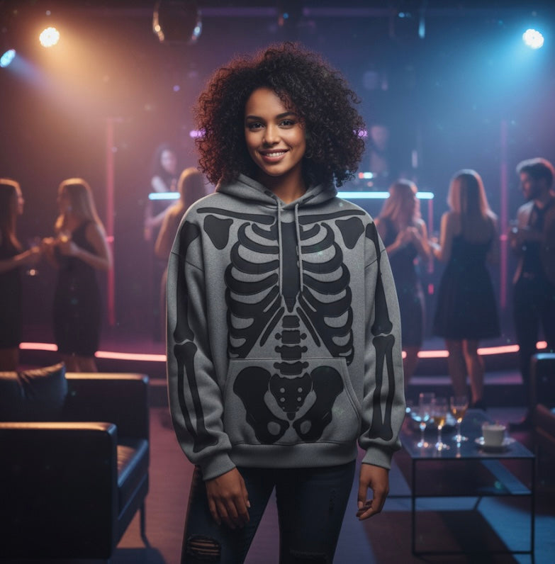 The X-Ray" Skeleton Cotton Hoodie