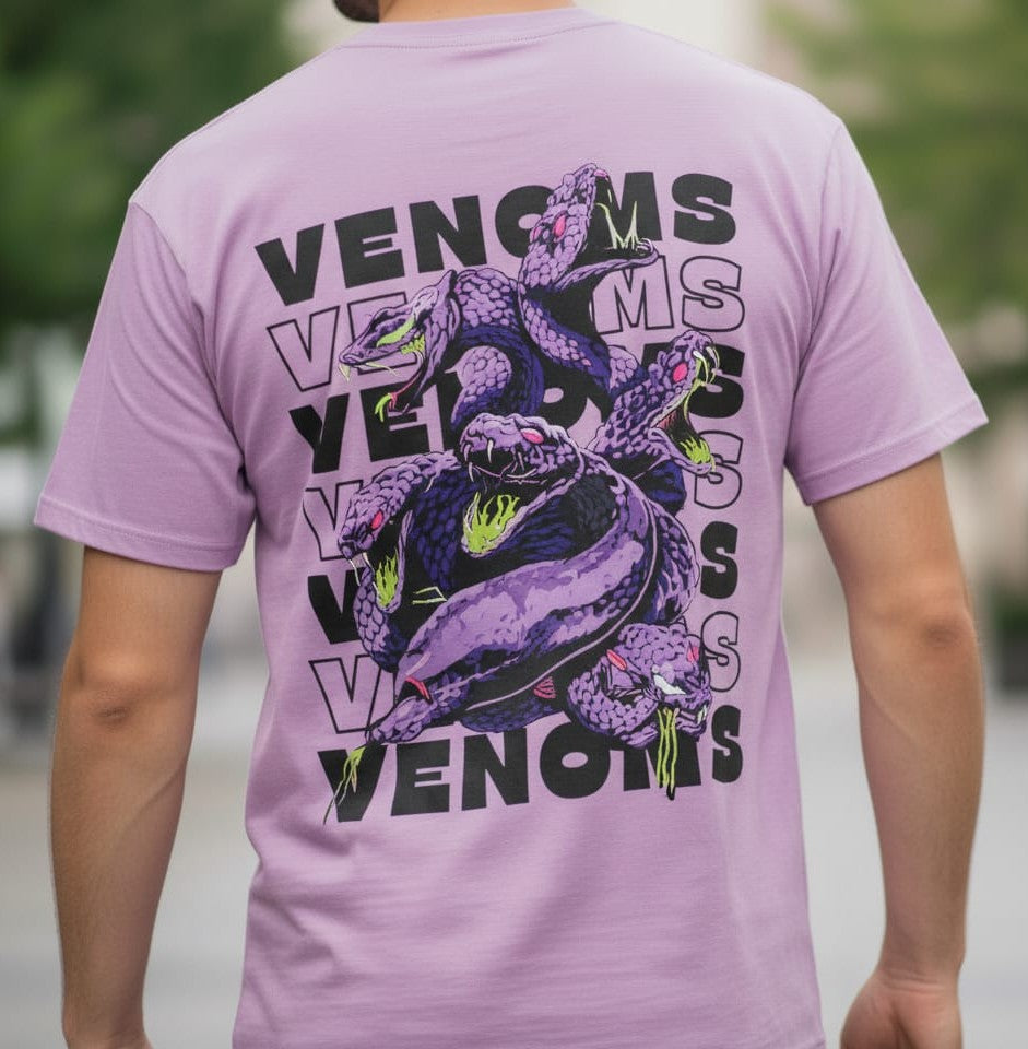 The Symbiote's Glitch - Purple Venom Back Print Tee